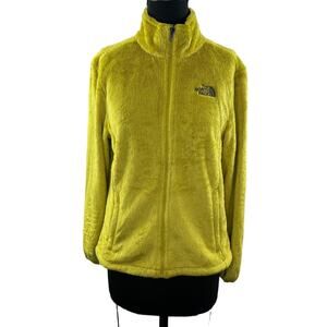 THE NORTH FACE Yellow Fuzzy Fleece Long Sleeve Full Zip Jacket w/ Pockets M